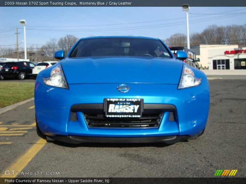 Monterey Blue / Gray Leather 2009 Nissan 370Z Sport Touring Coupe