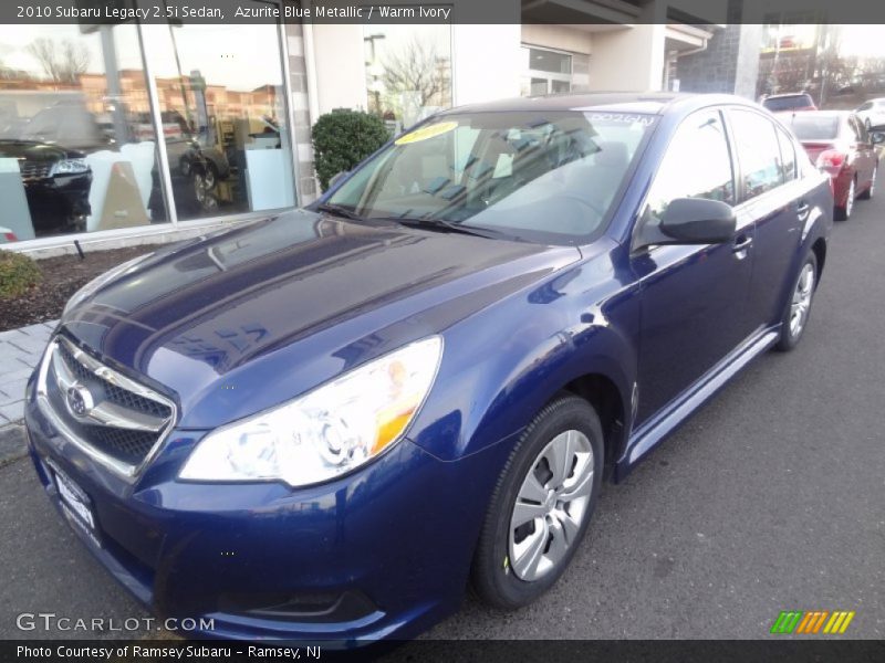 Azurite Blue Metallic / Warm Ivory 2010 Subaru Legacy 2.5i Sedan