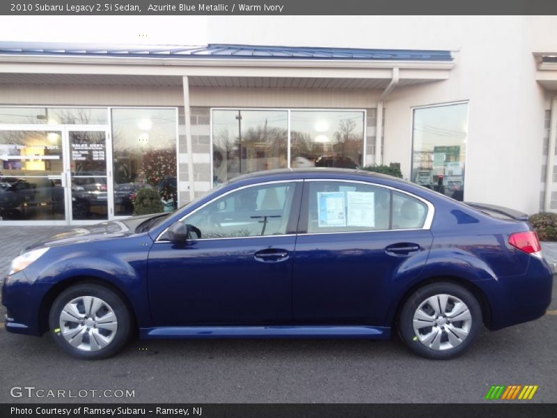 Azurite Blue Metallic / Warm Ivory 2010 Subaru Legacy 2.5i Sedan