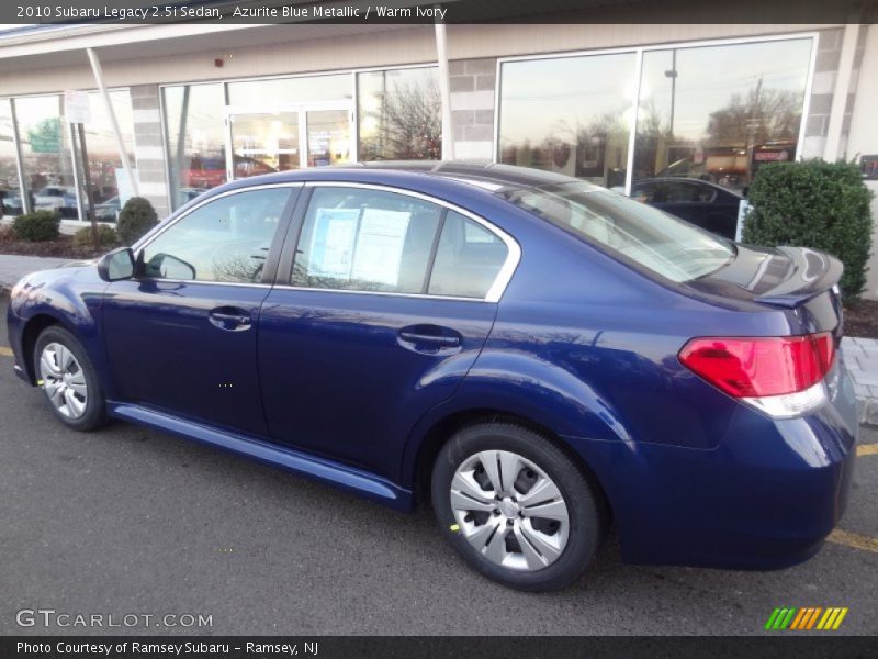 Azurite Blue Metallic / Warm Ivory 2010 Subaru Legacy 2.5i Sedan