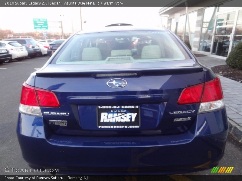 Azurite Blue Metallic / Warm Ivory 2010 Subaru Legacy 2.5i Sedan