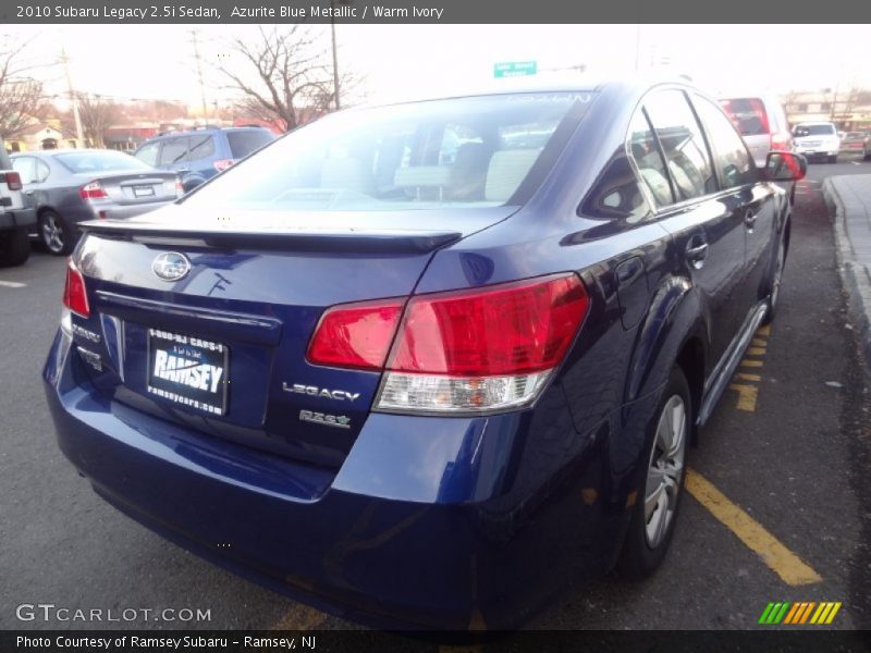 Azurite Blue Metallic / Warm Ivory 2010 Subaru Legacy 2.5i Sedan