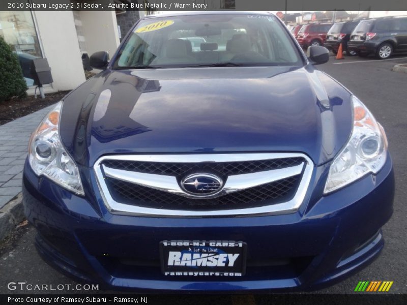 Azurite Blue Metallic / Warm Ivory 2010 Subaru Legacy 2.5i Sedan