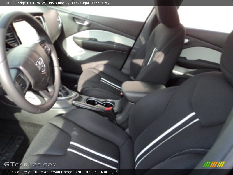 Pitch Black / Black/Light Diesel Gray 2013 Dodge Dart Rallye