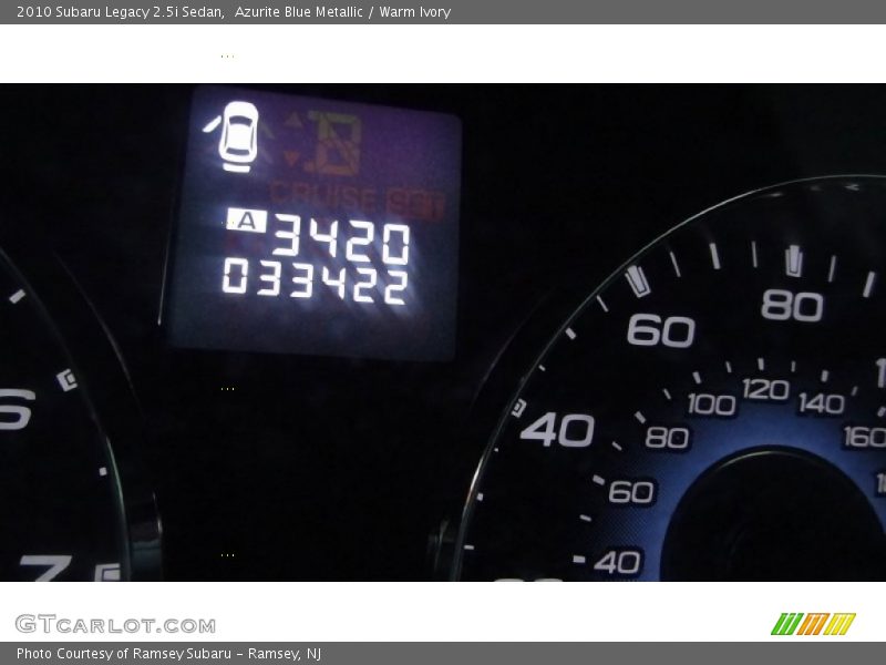 Azurite Blue Metallic / Warm Ivory 2010 Subaru Legacy 2.5i Sedan