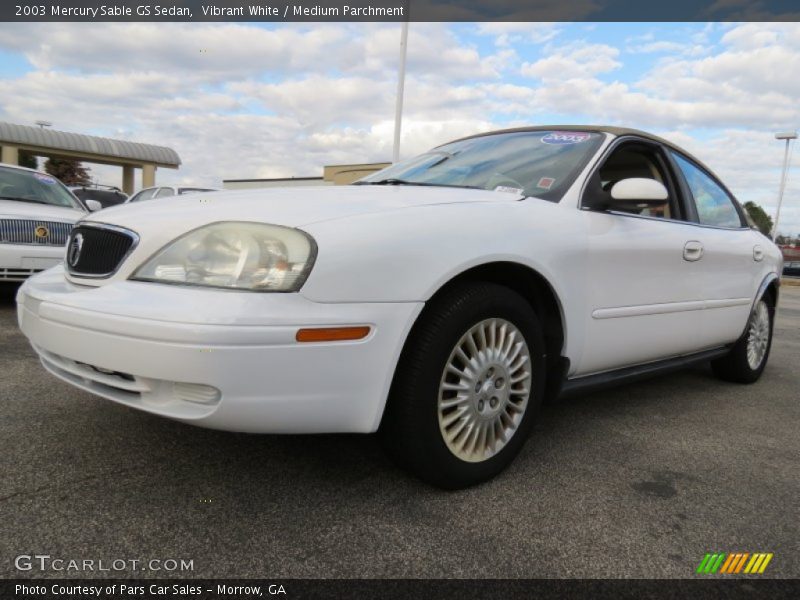 Vibrant White / Medium Parchment 2003 Mercury Sable GS Sedan