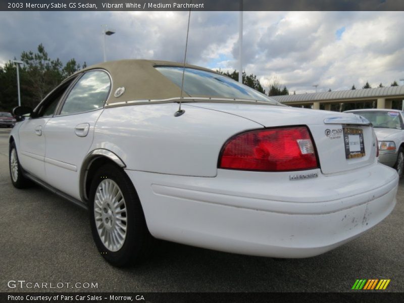 Vibrant White / Medium Parchment 2003 Mercury Sable GS Sedan