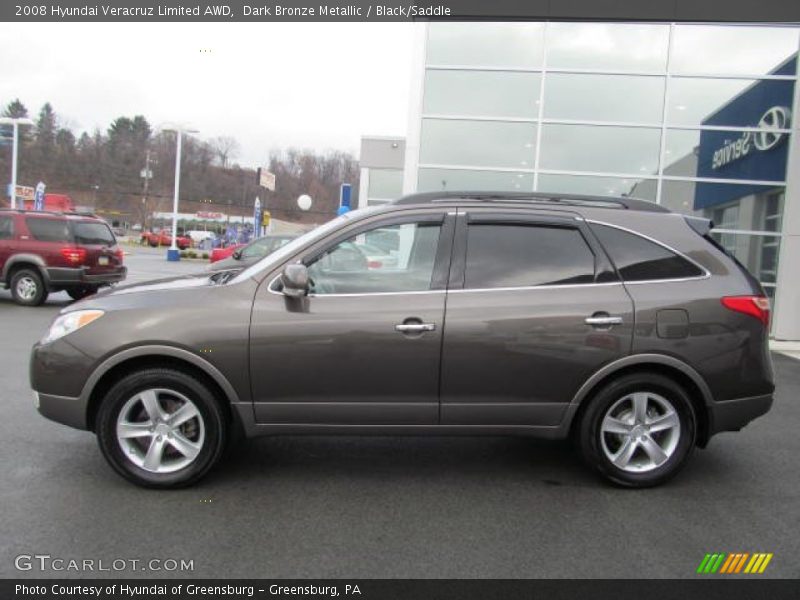 Dark Bronze Metallic / Black/Saddle 2008 Hyundai Veracruz Limited AWD
