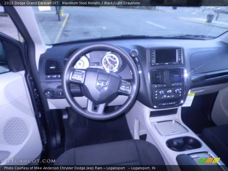 Maximum Steel Metallic / Black/Light Graystone 2013 Dodge Grand Caravan SXT