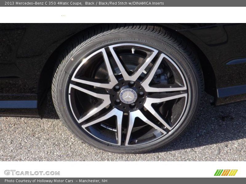 Black / Black/Red Stitch w/DINAMICA Inserts 2013 Mercedes-Benz C 350 4Matic Coupe