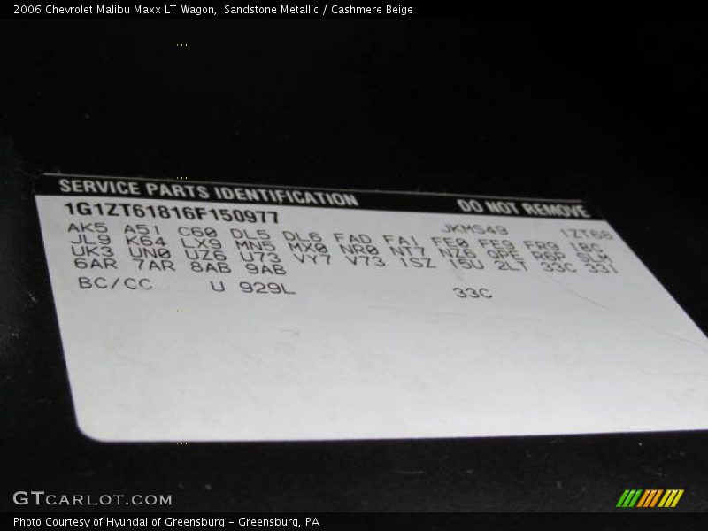 Sandstone Metallic / Cashmere Beige 2006 Chevrolet Malibu Maxx LT Wagon