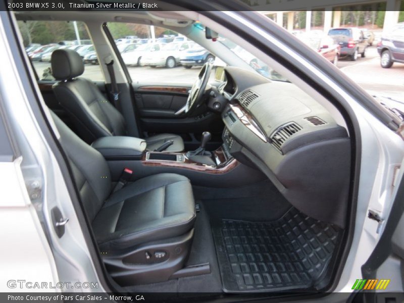 Titanium Silver Metallic / Black 2003 BMW X5 3.0i