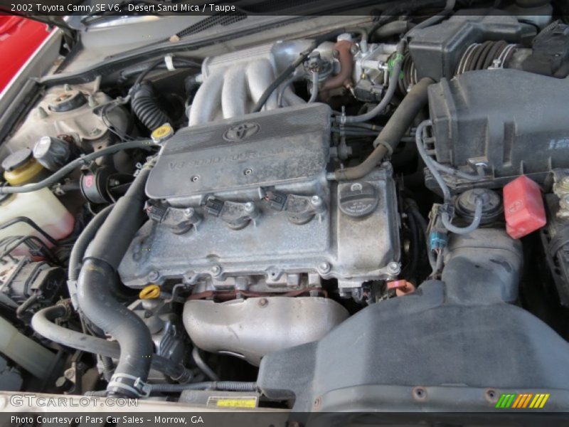 Desert Sand Mica / Taupe 2002 Toyota Camry SE V6