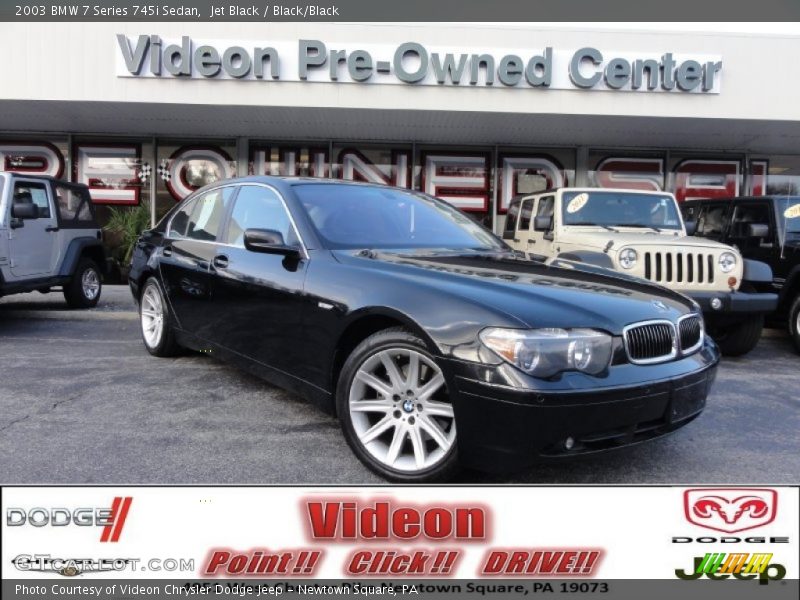 Jet Black / Black/Black 2003 BMW 7 Series 745i Sedan