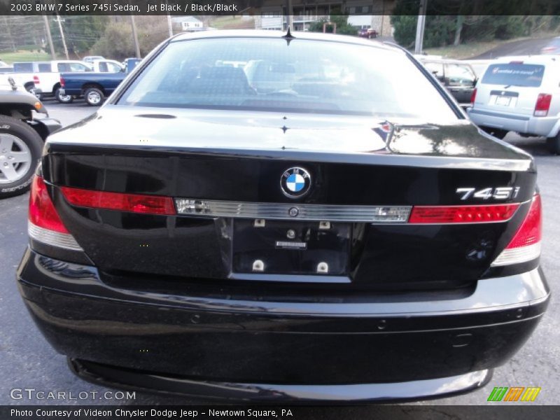 Jet Black / Black/Black 2003 BMW 7 Series 745i Sedan