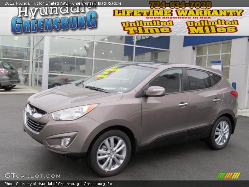 Chai Bronze / Black/Saddle 2013 Hyundai Tucson Limited AWD