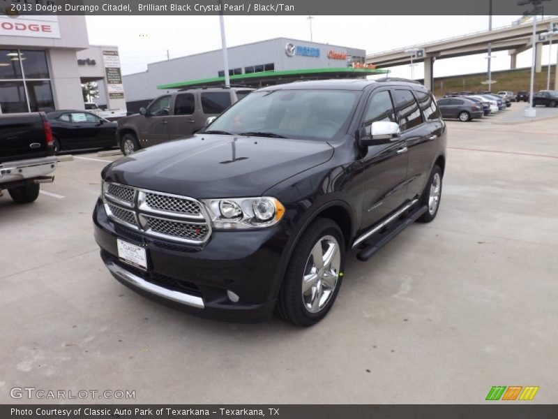 Brilliant Black Crystal Pearl / Black/Tan 2013 Dodge Durango Citadel