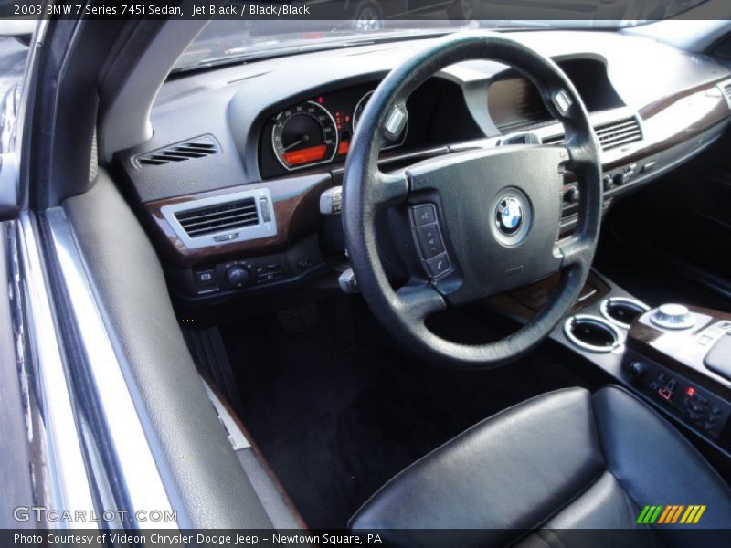 Jet Black / Black/Black 2003 BMW 7 Series 745i Sedan