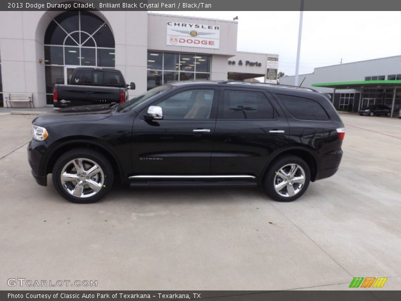 Brilliant Black Crystal Pearl / Black/Tan 2013 Dodge Durango Citadel