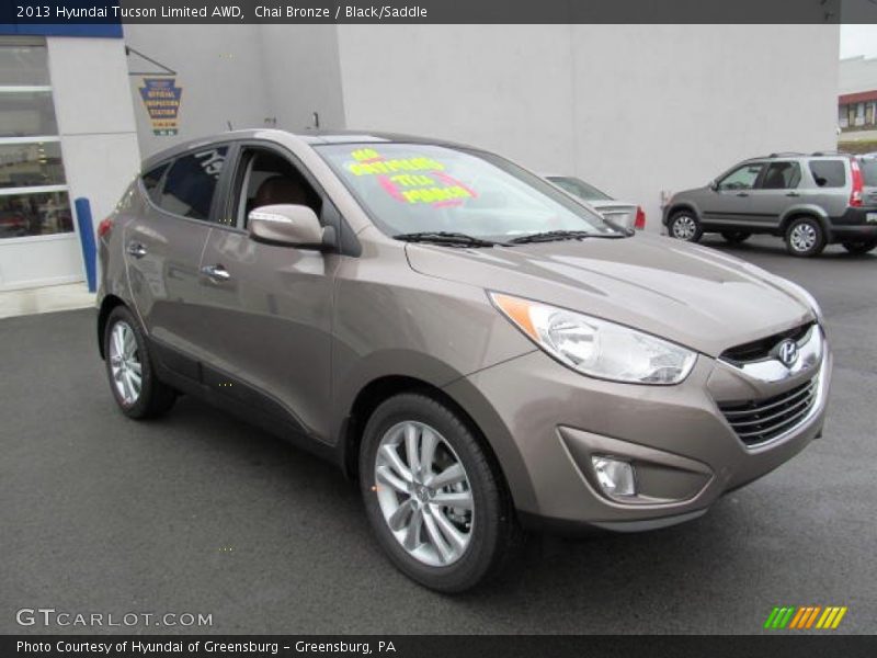 Chai Bronze / Black/Saddle 2013 Hyundai Tucson Limited AWD