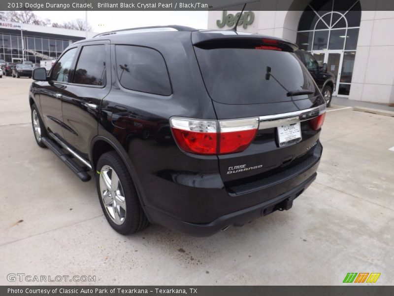 Brilliant Black Crystal Pearl / Black/Tan 2013 Dodge Durango Citadel