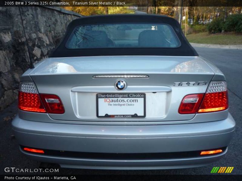 Titanium Silver Metallic / Black 2005 BMW 3 Series 325i Convertible