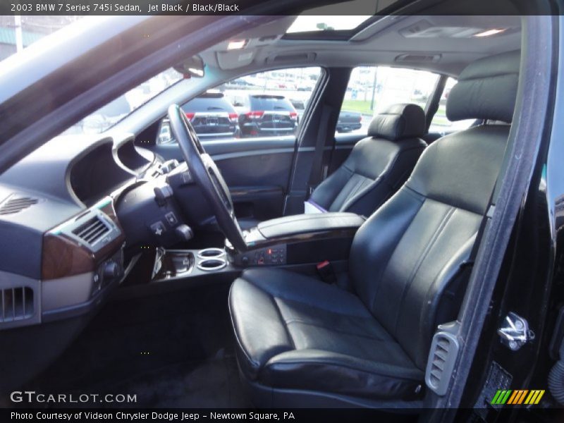 Jet Black / Black/Black 2003 BMW 7 Series 745i Sedan