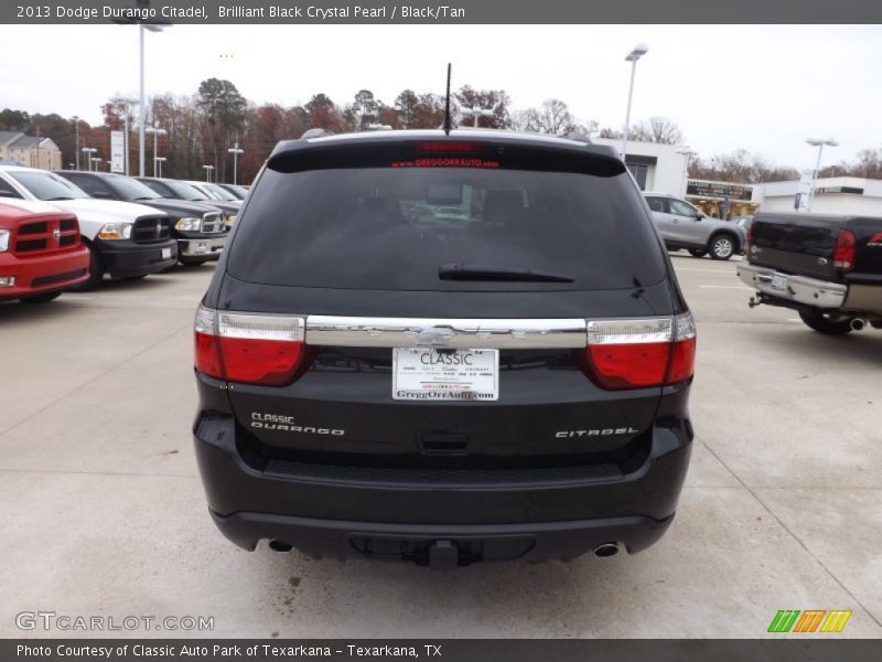 Brilliant Black Crystal Pearl / Black/Tan 2013 Dodge Durango Citadel