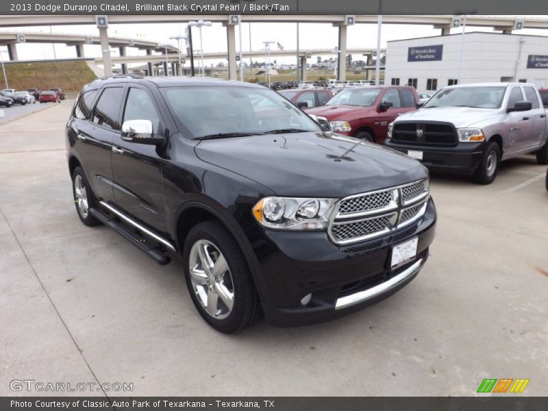 Brilliant Black Crystal Pearl / Black/Tan 2013 Dodge Durango Citadel