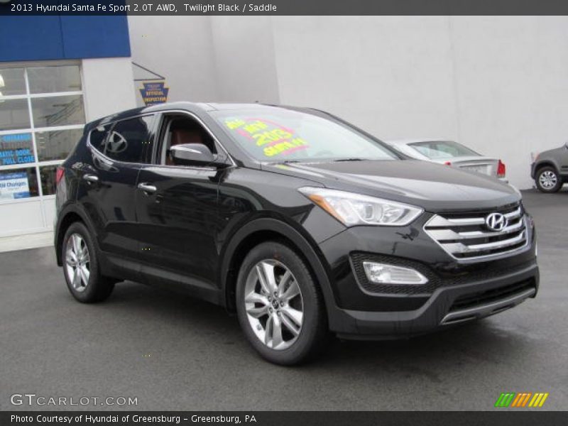 Twilight Black / Saddle 2013 Hyundai Santa Fe Sport 2.0T AWD