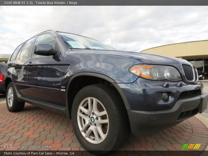 Toledo Blue Metallic / Beige 2006 BMW X5 3.0i