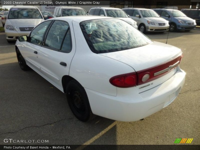 Olympic White / Graphite Gray 2003 Chevrolet Cavalier LS Sedan