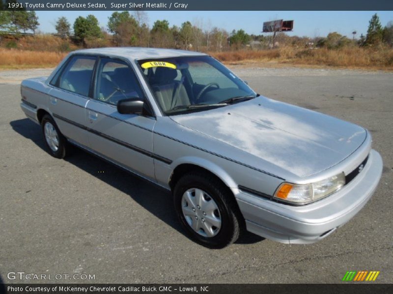 Super Silver Metallic / Gray 1991 Toyota Camry Deluxe Sedan