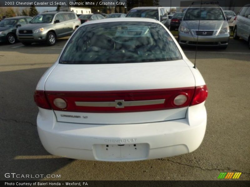 Olympic White / Graphite Gray 2003 Chevrolet Cavalier LS Sedan