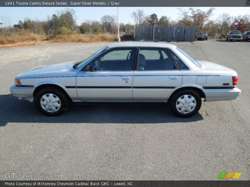 Super Silver Metallic / Gray 1991 Toyota Camry Deluxe Sedan