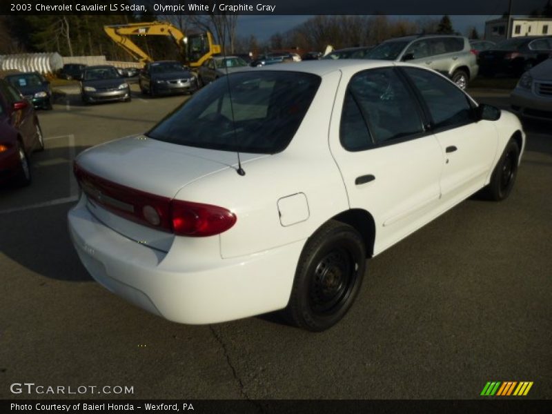 Olympic White / Graphite Gray 2003 Chevrolet Cavalier LS Sedan