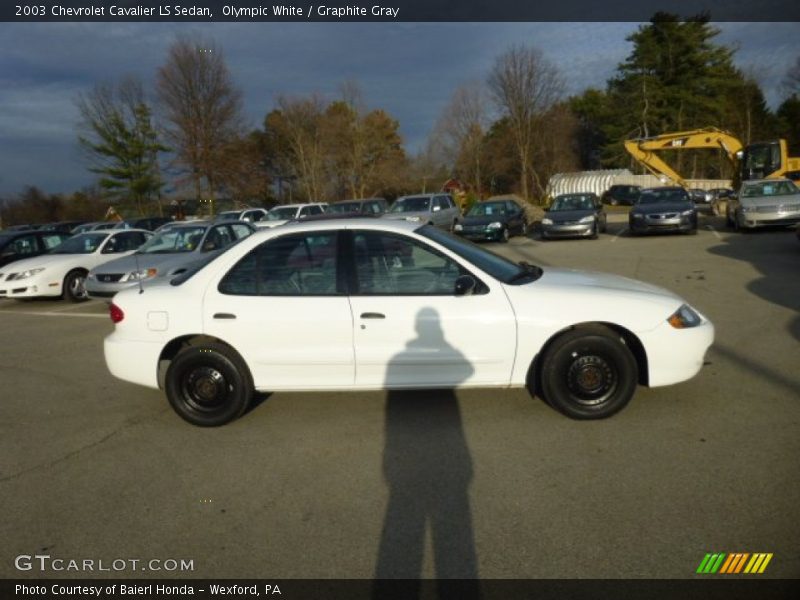 Olympic White / Graphite Gray 2003 Chevrolet Cavalier LS Sedan