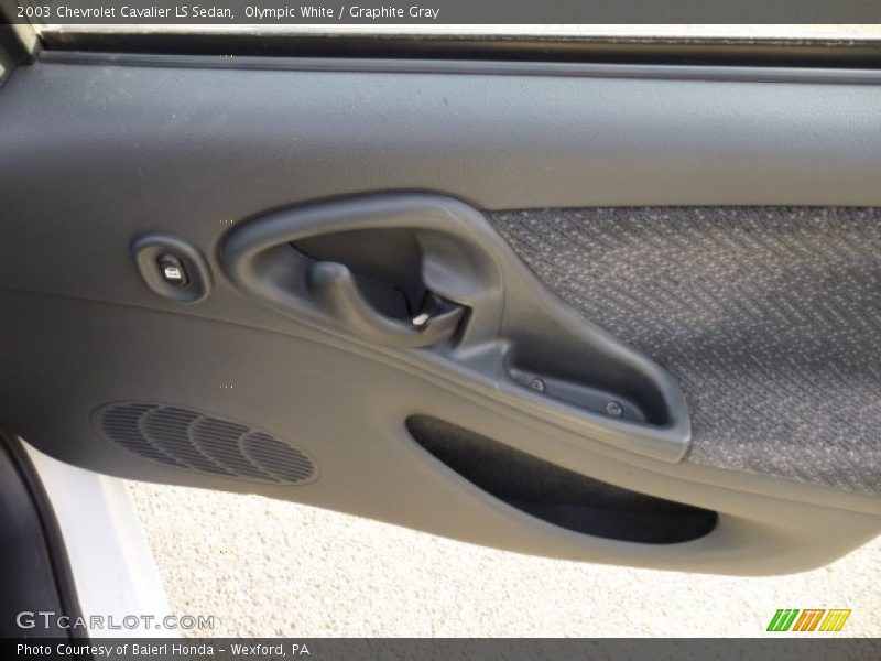 Olympic White / Graphite Gray 2003 Chevrolet Cavalier LS Sedan