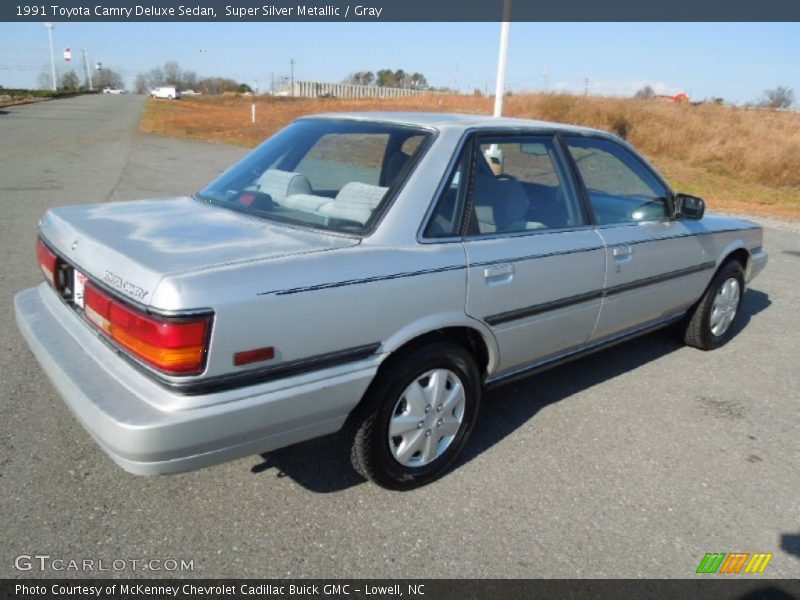 Super Silver Metallic / Gray 1991 Toyota Camry Deluxe Sedan