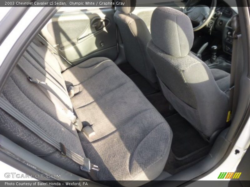 Olympic White / Graphite Gray 2003 Chevrolet Cavalier LS Sedan