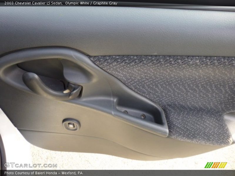 Olympic White / Graphite Gray 2003 Chevrolet Cavalier LS Sedan