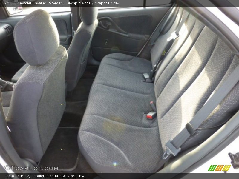 Olympic White / Graphite Gray 2003 Chevrolet Cavalier LS Sedan