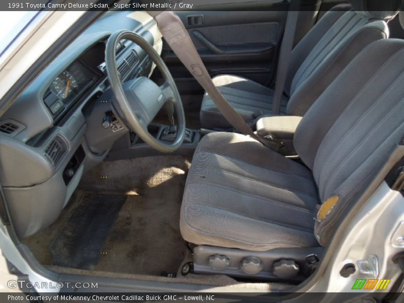 Super Silver Metallic / Gray 1991 Toyota Camry Deluxe Sedan