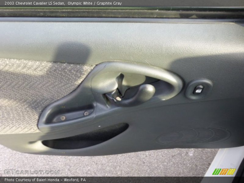 Olympic White / Graphite Gray 2003 Chevrolet Cavalier LS Sedan
