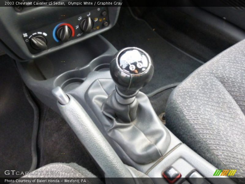 Olympic White / Graphite Gray 2003 Chevrolet Cavalier LS Sedan