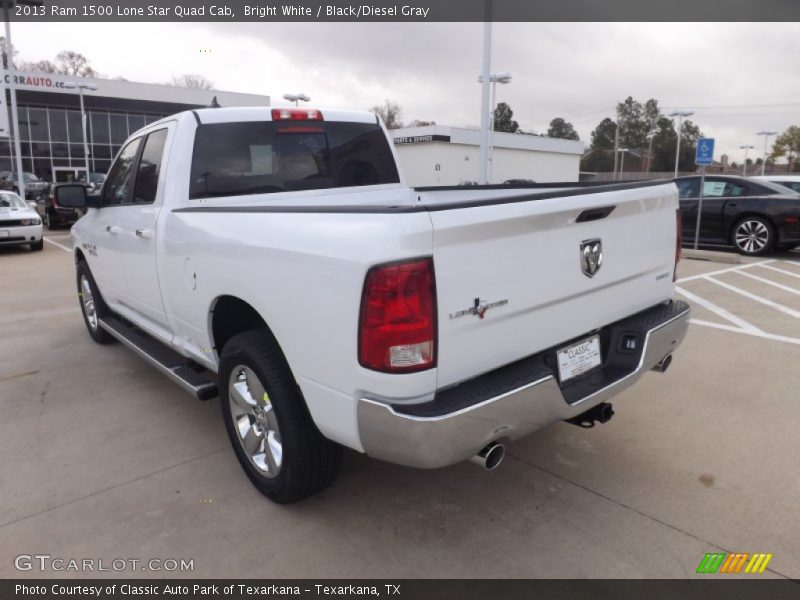 Bright White / Black/Diesel Gray 2013 Ram 1500 Lone Star Quad Cab