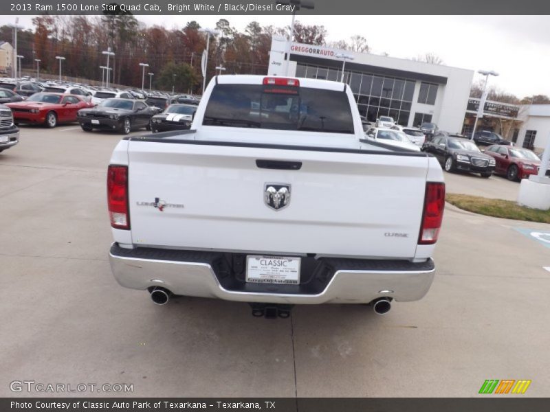 Bright White / Black/Diesel Gray 2013 Ram 1500 Lone Star Quad Cab