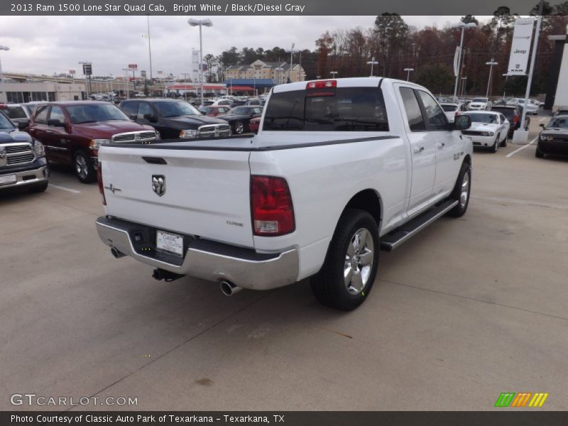 Bright White / Black/Diesel Gray 2013 Ram 1500 Lone Star Quad Cab