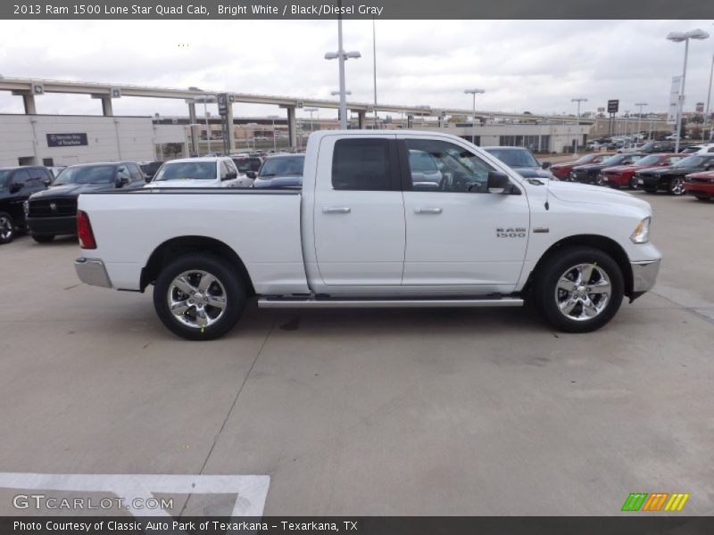 Bright White / Black/Diesel Gray 2013 Ram 1500 Lone Star Quad Cab