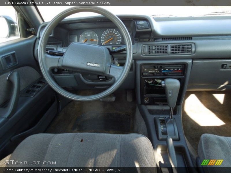 Super Silver Metallic / Gray 1991 Toyota Camry Deluxe Sedan